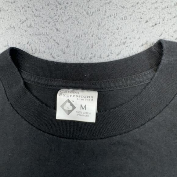 Vintage Scientist Portrait Shirt Mens Medium Black Space Graphic Quote 1993 90s - Picture 4 of 10